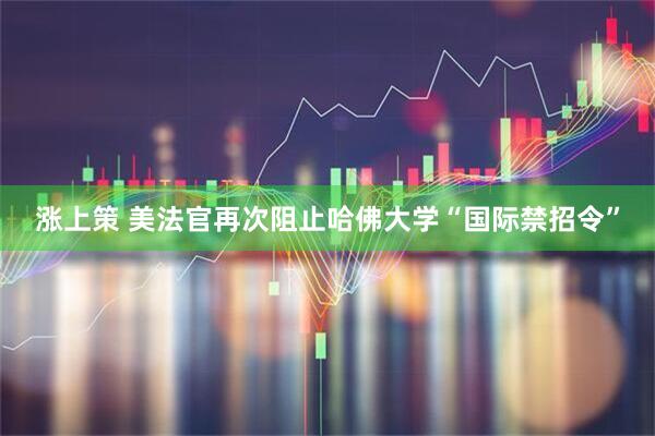 涨上策 美法官再次阻止哈佛大学“国际禁招令”