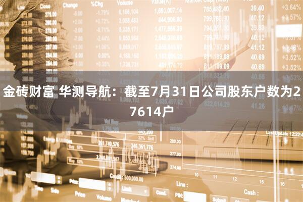 金砖财富 华测导航：截至7月31日公司股东户数为27614户