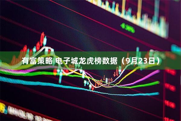 有富策略 电子城龙虎榜数据（9月23日）