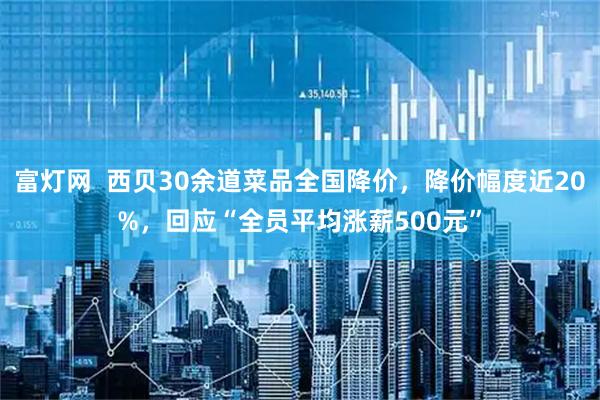 富灯网  西贝30余道菜品全国降价，降价幅度近20%，回应“全员平均涨薪500元”