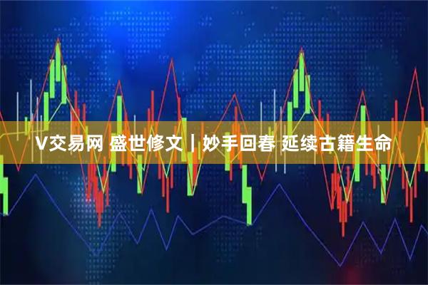 V交易网 盛世修文｜妙手回春 延续古籍生命