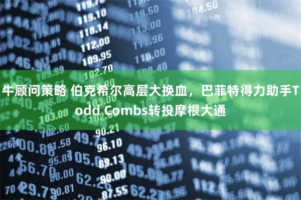 牛顾问策略 伯克希尔高层大换血，巴菲特得力助手Todd Combs转投摩根大通