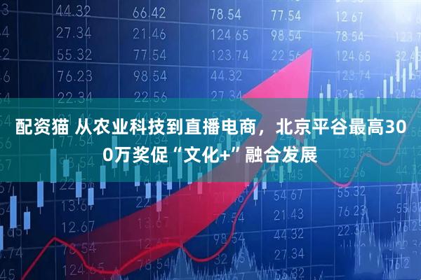 配资猫 从农业科技到直播电商，北京平谷最高300万奖促“文化+”融合发展